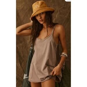 Free People Hot Shot Mini Dress S Mocha Latte